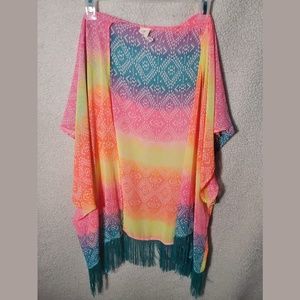 Bright Neon fringe jacket